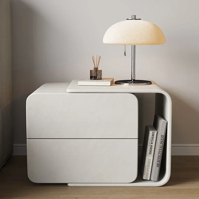 

White Storage Bedside Tables Wood Creative Table Narrow Living Room Modern Furniture Night Chests Comfortable Bedroom Mini Home