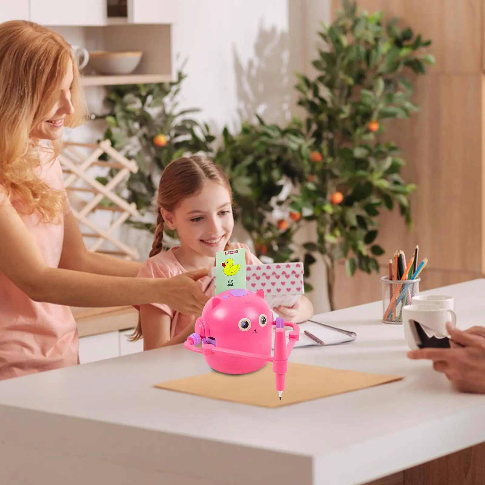 Robot do rysowania dla dzieci 100 kart Interaktywne inteligentne zabawki edukacyjne Zabawki artystyczne i rzemieślnicze Robot do rysowania dla przedszkolaków i dzieci w wieku przedszkolnym