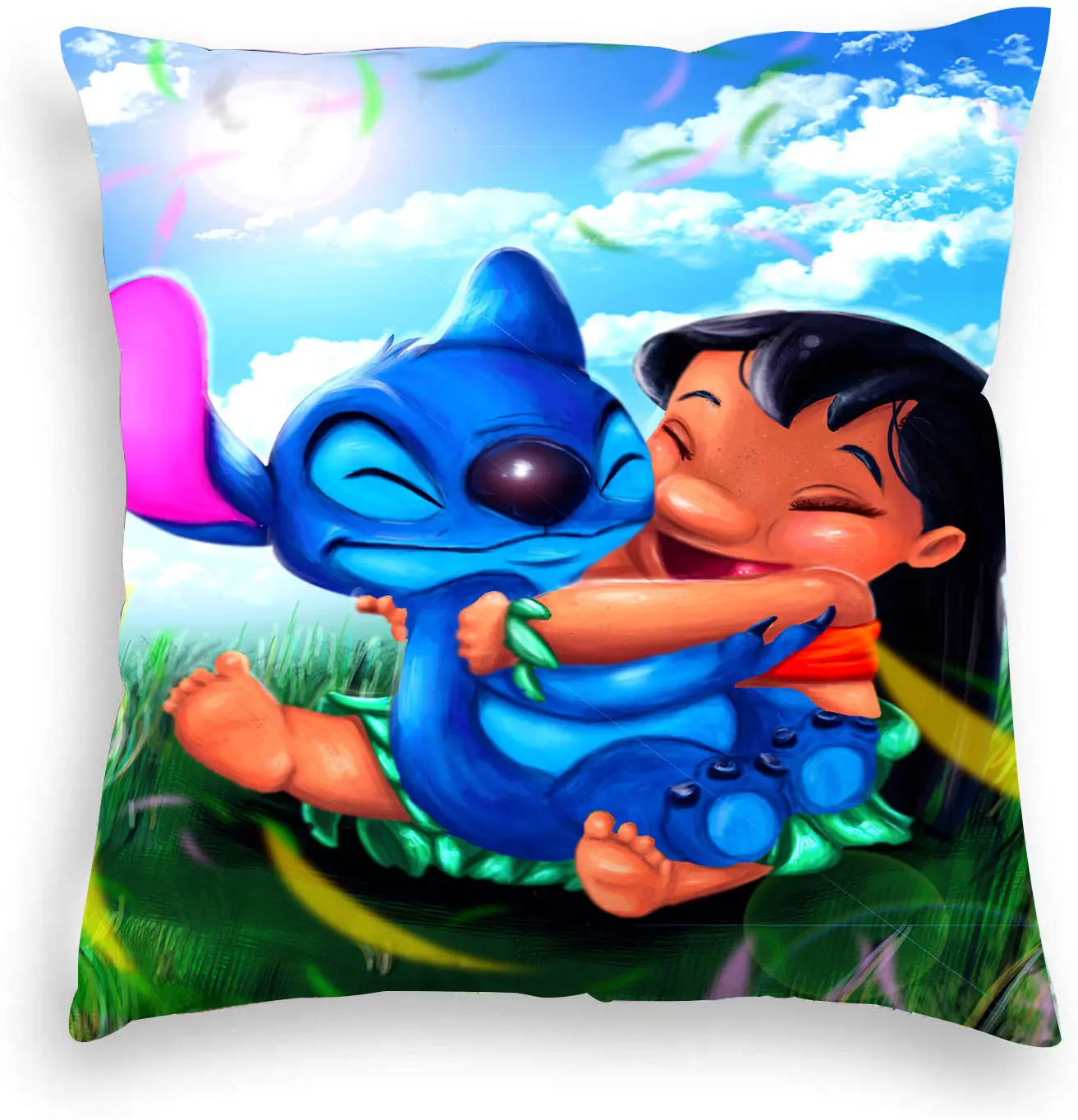 Disney Stitch 45x45cm  Cushion Cover Plush Toys  Pillowcase Anime Kawaii Pillow Cases Home Decoration  birthday gifts