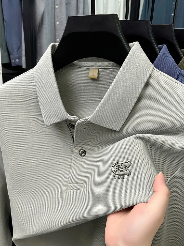 

Lormen Men's Long Sve irt Casual Flip Collar Base Layer Spring Autumn New Sle Busin High End Cotton Polyester ...