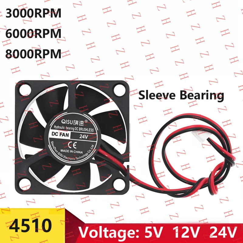 

Вентилятор охлаждения U+ 4510 DC бесщеточный 24В/12В/5В с подшипником скольжения, бесшумный, с высокой скоростью вращения【Оптовая продажа, сообщите продавцам】
