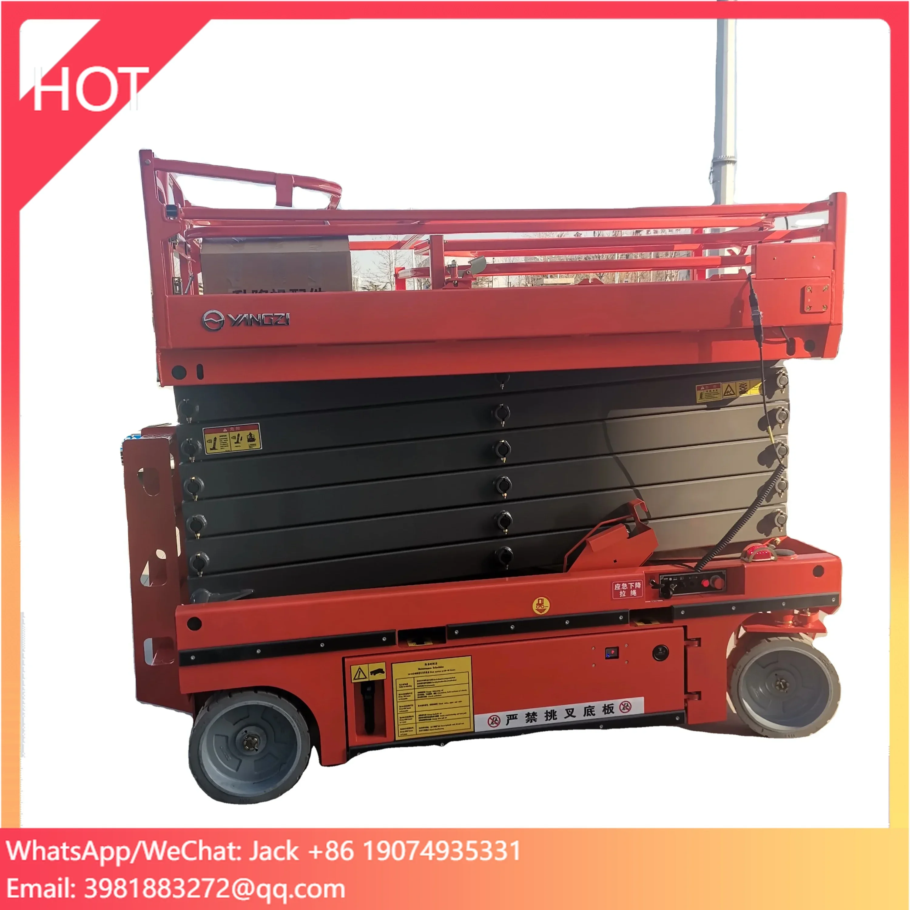 Scissor Lift Cart Hydraulic Manual Table Mobile Lift Platform