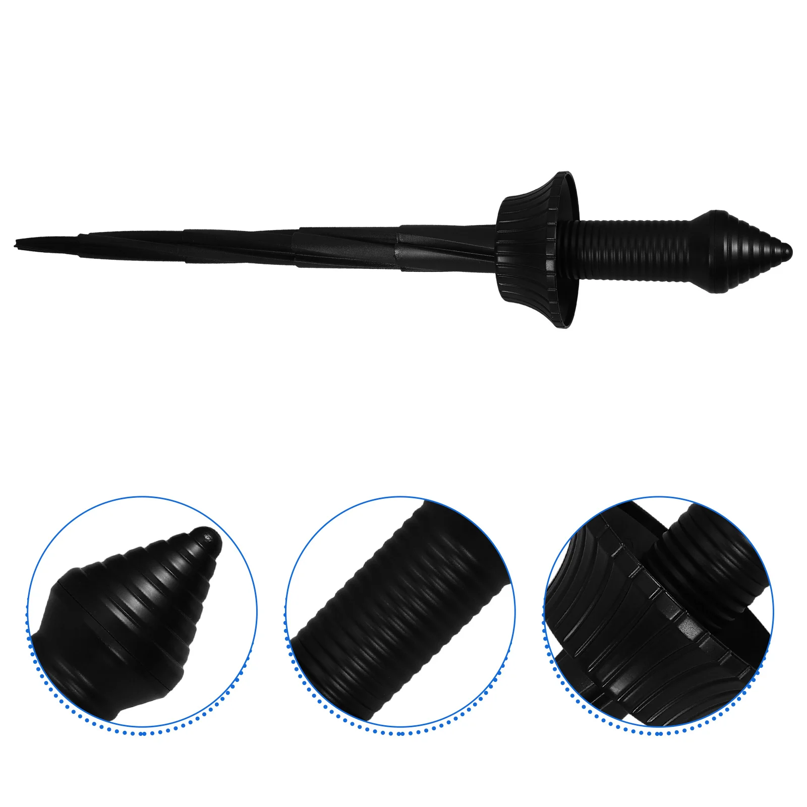 Zabawka miecz z wysuwanym ostrzem, łatwa do trzymania, wytrzymały materiał TPR, rekwizyt do cosplay na Halloween, urodziny, imprezę o tematyce pirackiej.