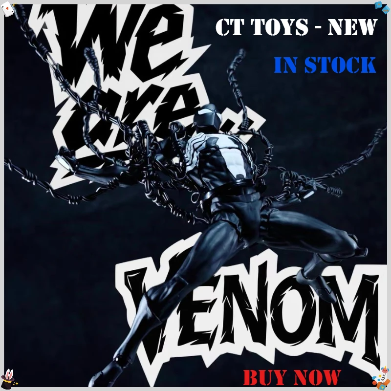 MessToys CT Factory Spider-Man Action Figures - Black Suit Anime Mobile Doll Collection Model for Kids Toys Boys Gift Present