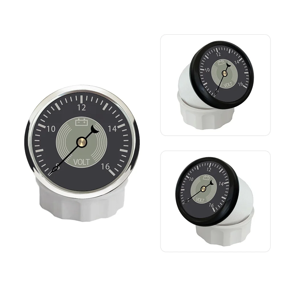 ELING 52mm Classical Style Voltmeter 8-16V Volt Gauge Meter with Red Yellow Backlight Universal for Car Limousine Boats