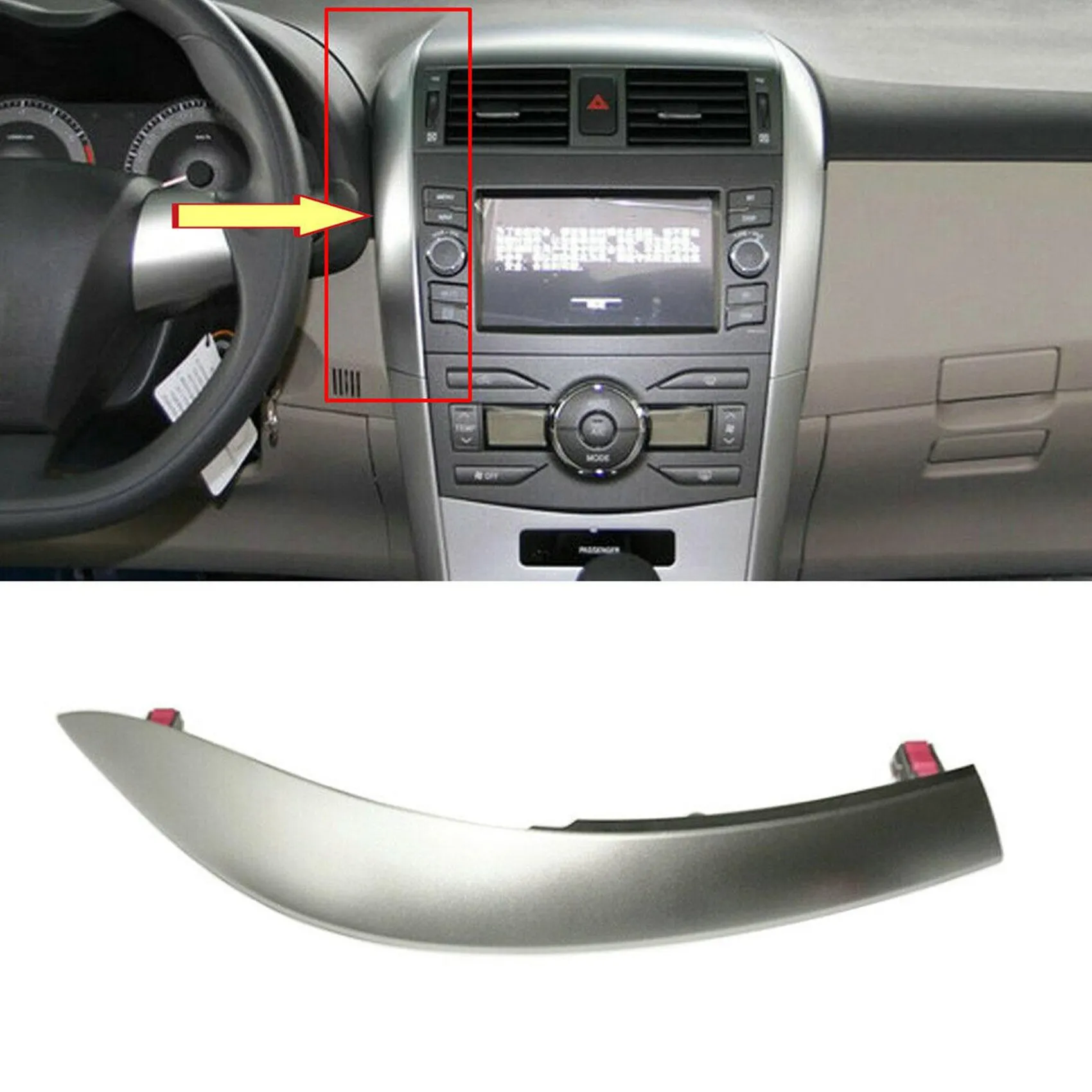 2 ชิ้น Dashboard Trim ฝาครอบสําหรับ Toyota Corolla Altis 2009 2010 2011 2012 2013 Central Control รถจัดแต่งทรงผม