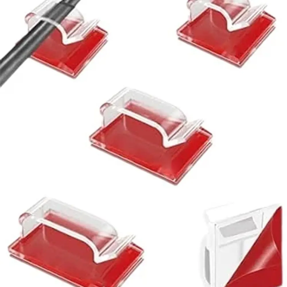 20 Pcs Tidy Nylon Cable Organizer Cord Clip Wire Holder for Mouse Headphone Cable Clamp Hook Accessories Management Under Desk