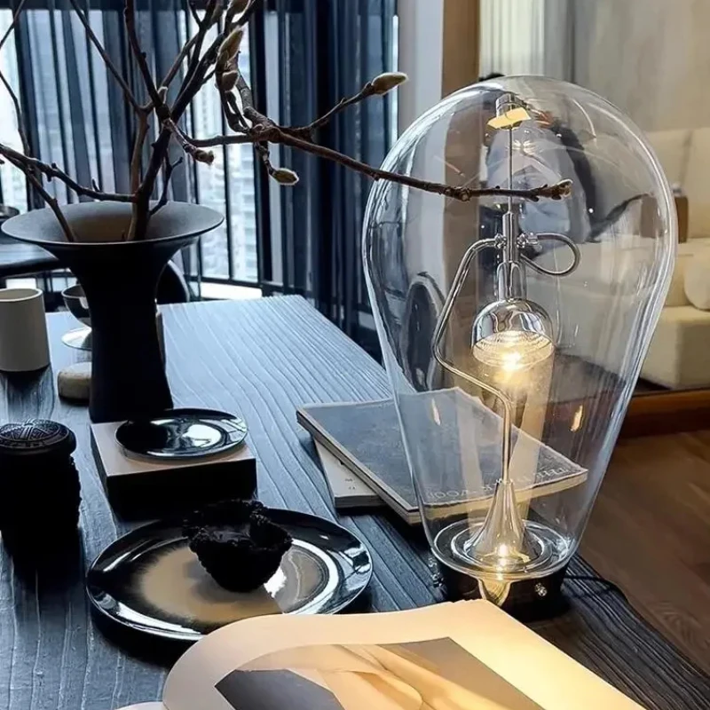 Vintage Glass Desk Lamp Industrial Table Lamp For Bedroom Study Room Office Home Decor Creative LED Bedside Desk Reading Lamp