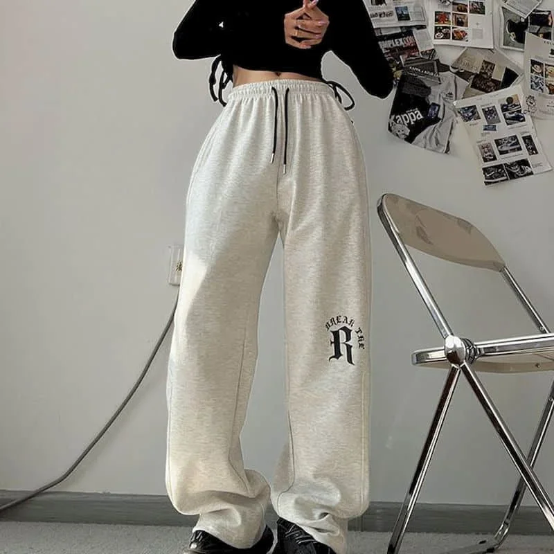 

Прямые брюки, женские брюки в стиле хип-хоп, леггинсы на шнуровке в корейском стиле, брюки Y2k, свободные спортивные спортивные штаны, женская одежда