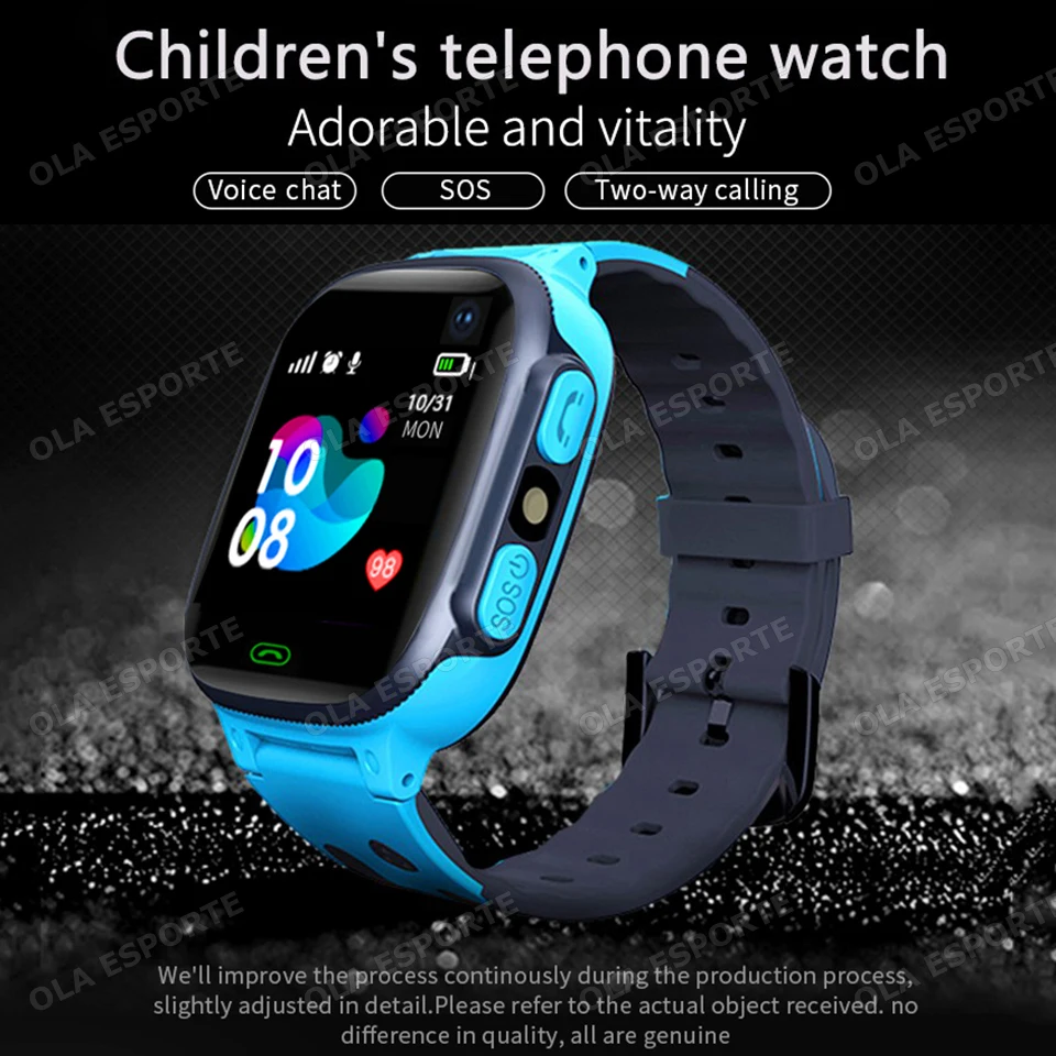 الأطفال Smartwatch HD كاميرا اتجاهين دعوة SOS GPS تتبع تحديد المواقع المنبه مصباح يدوي للأطفال ساعة ذكية هدايا الطلاب #6