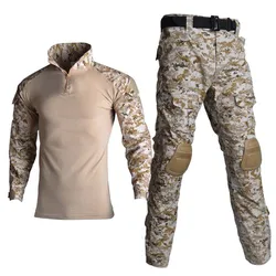 Tactical Suits Camouflage Combat Shirt Airsoft Shirts Military Uniform Men Clothing Army Military Sets  Breathable Hunting Suit