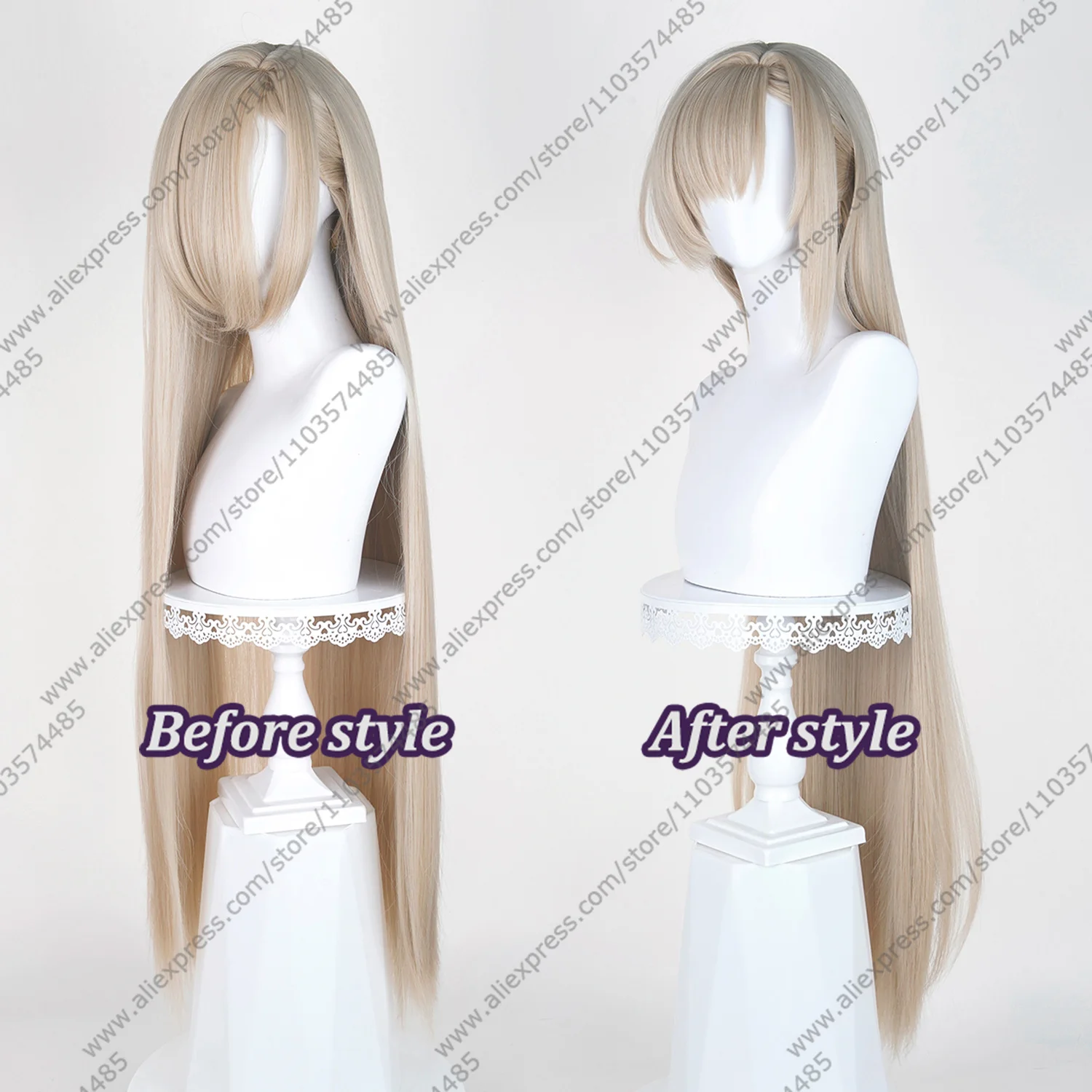 Ichinose Asuna Cosplay Wig 100cm Long Light Linen Gold Woman Wigs Anime Halloween Heat Resistant Synthetic Hair