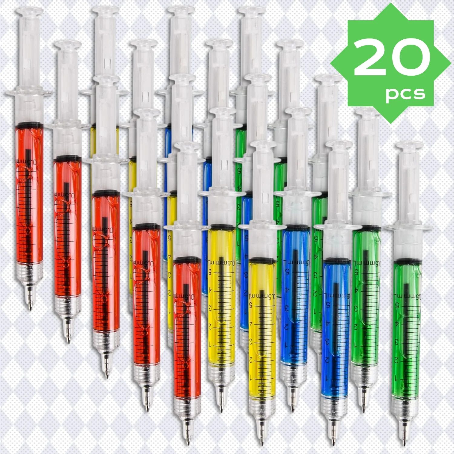 

20 шт., ручки-шприцы, выдвижные забавные разноцветные новые ручки для медсестер, чулки и игрушки, подарки для вечеринок