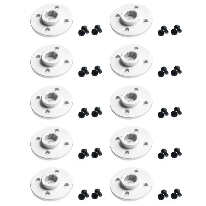 PERFECT MODERN 10Pcs/Lot Metal Steering Gear Disc Stent 25T Servo Round Type For MG995 MG996R RC Robot Car