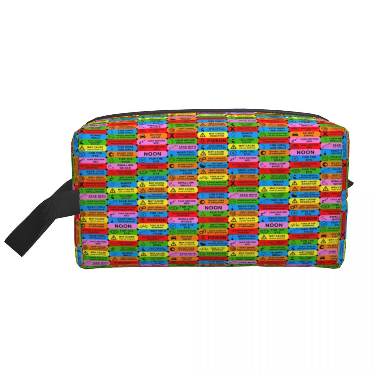 

Custom Prescription Warning Labels Doctors Nurses Hospital Makeup Bag Women Travel Cosmetic Organizer Cute Storage Toiletry Bags
