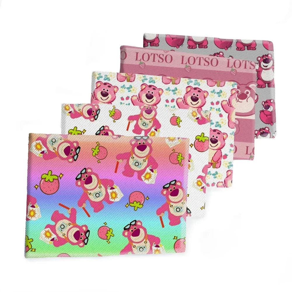 

50X145cm Lovely Toy Story Lotso Pattern Printed Disney Cartoon Twill Fabric For Patchwork Quilting Fabrics