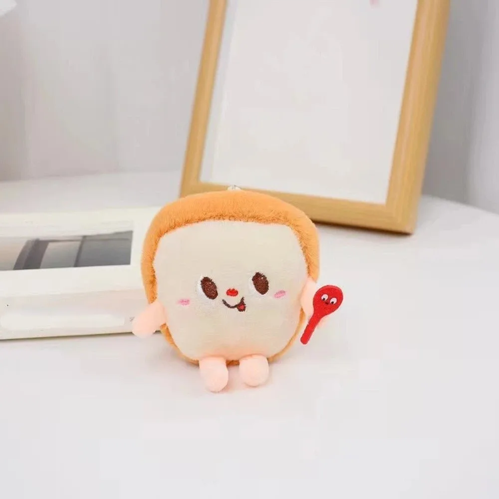 Cartoon Hamburger Plush Doll Keychain French Fries Chicken Leg Cute Bag Pendant Cheese Gifts Stuffed Toys Key Chain Decoration