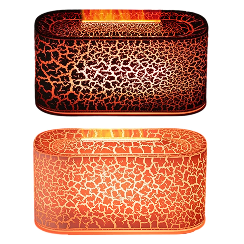 USB C Powered Aroma Diffuser with Colorful Flame Mood Light Automatic Shut Off and Stable Silicone Feet for Safety