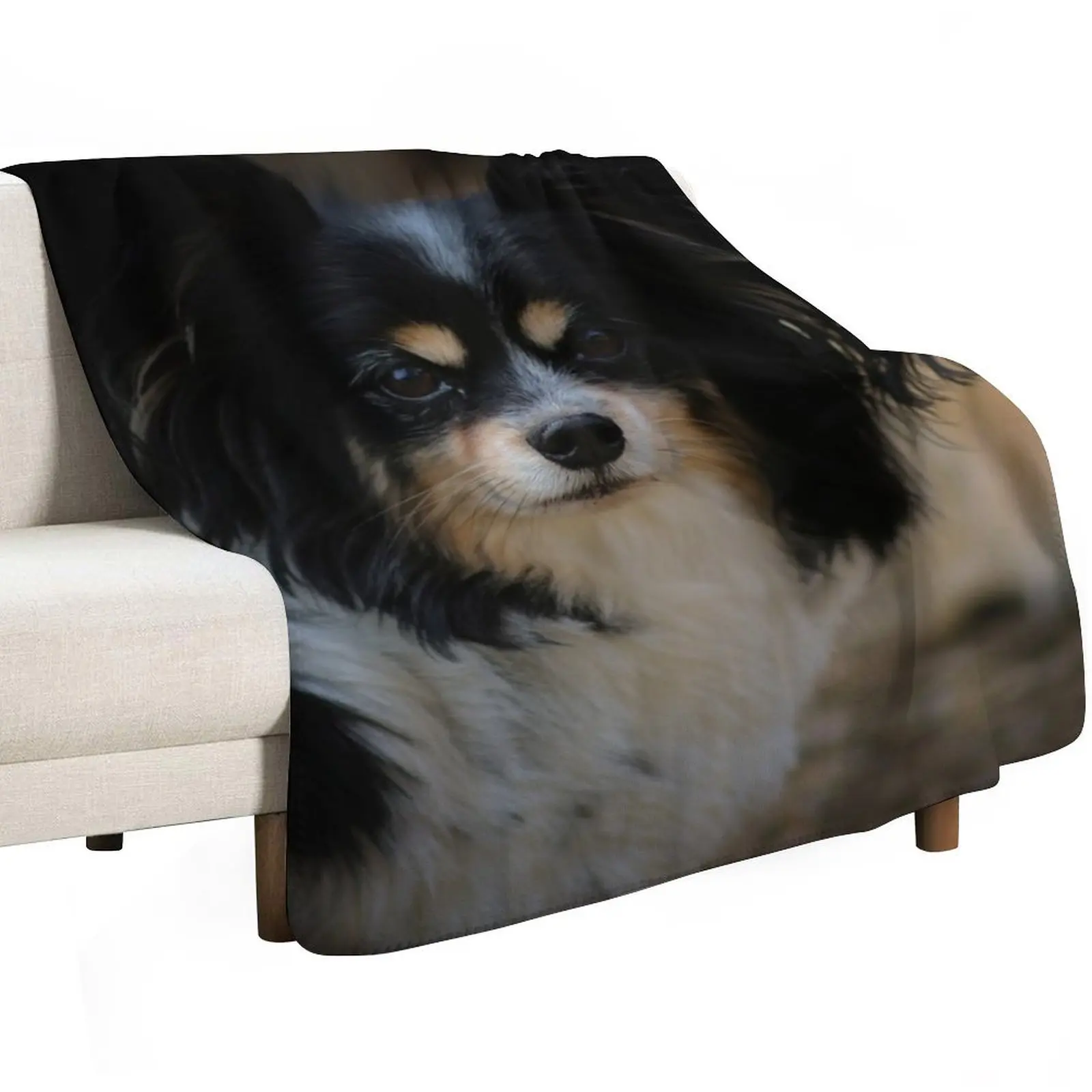 Papillon dog Throw Blanket Hair Travel Luxury Brand Blankets For Bed Sleeping Bag blankets ands Blankets
