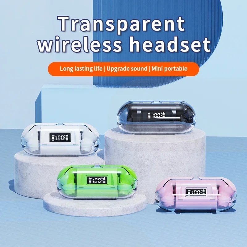 TM20 Wireless TWS Bluetooth Earphone with LED Display Touch Noise Canceling Earbuds Sports Music Game Headset Waterproof