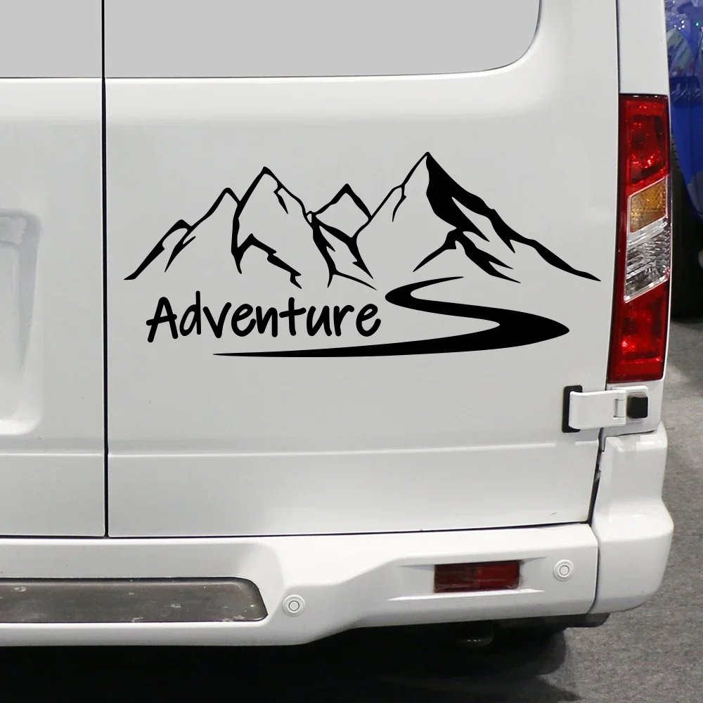 Car Mountains Adventure Decor Stickers For Camper Van Motorhome Caravan RV Vanlife Decor Decal Auto Accessories Car Sticker