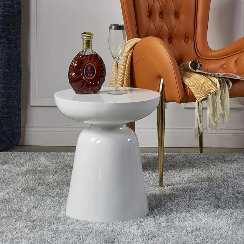 Nordic Side Table Sofa End Desk Living Room Corner Cabinet Creative Nightstand Round Coffee Table
