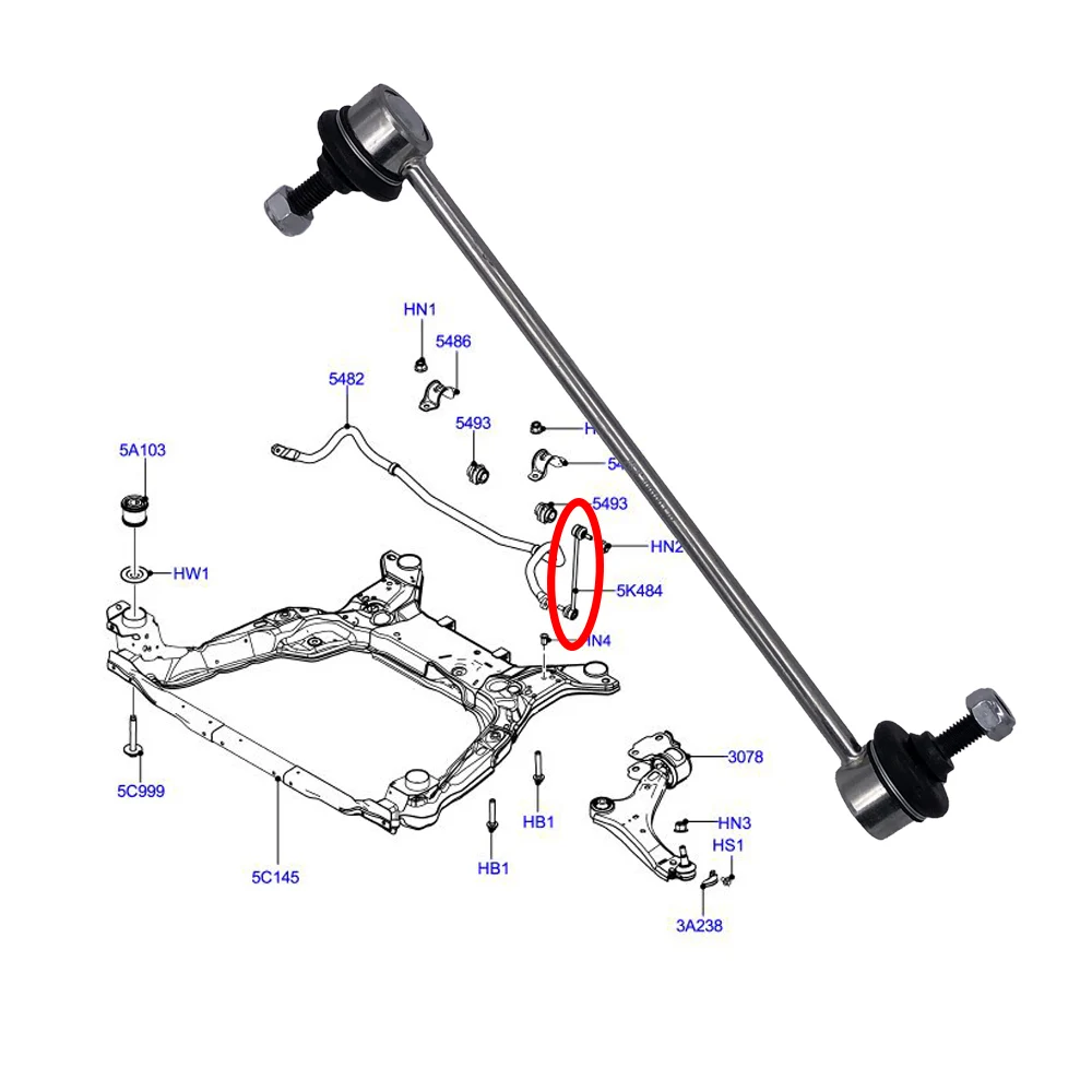 

Front Stabilizer Link L/R for VOLVO S60 S80 P3 V60 XC60 XC70 6G9N3B438BA 30648461 Sway Bar Link
