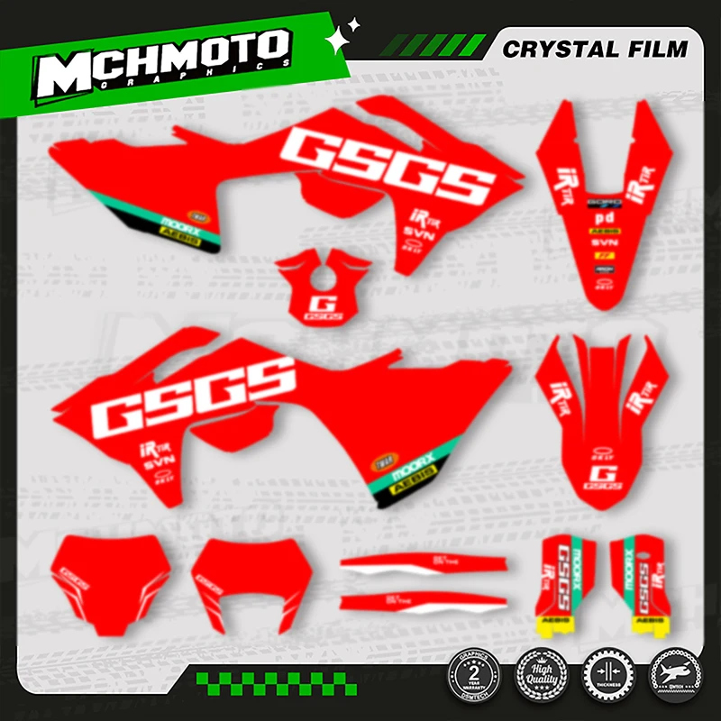 

MCHMFG Custom Team Graphics Backgrounds Decals Stickers Kit For GASGAS 2024-2026 EC MC Motorcycle Decal Sticker 003