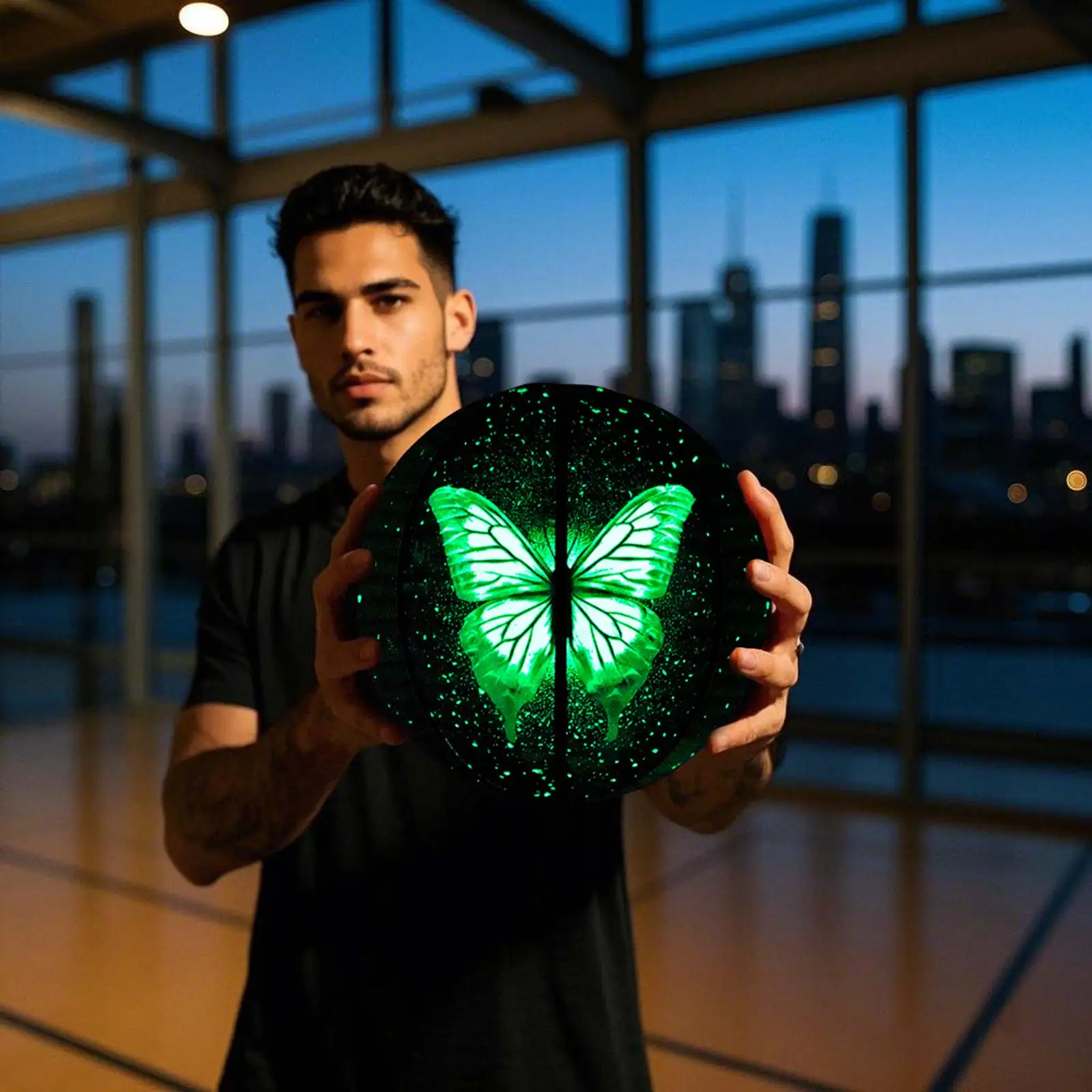 Kuangmi 농구, 빛나는 농구 사이즈7(29.5") 최고의 선물, KMBB505AB