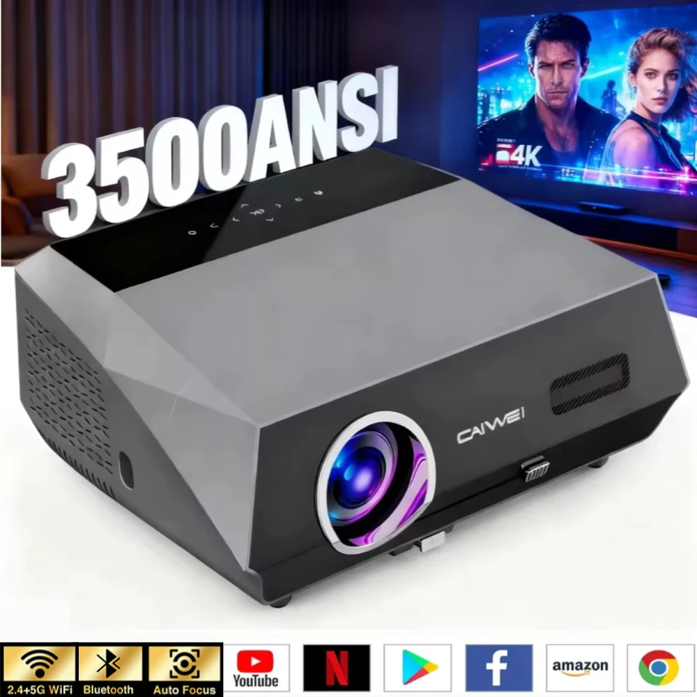 

4K 3500 ANSI projector native full hd android TV movies projector 2.4+5G wifi blutooth home theater daylight video projector hot