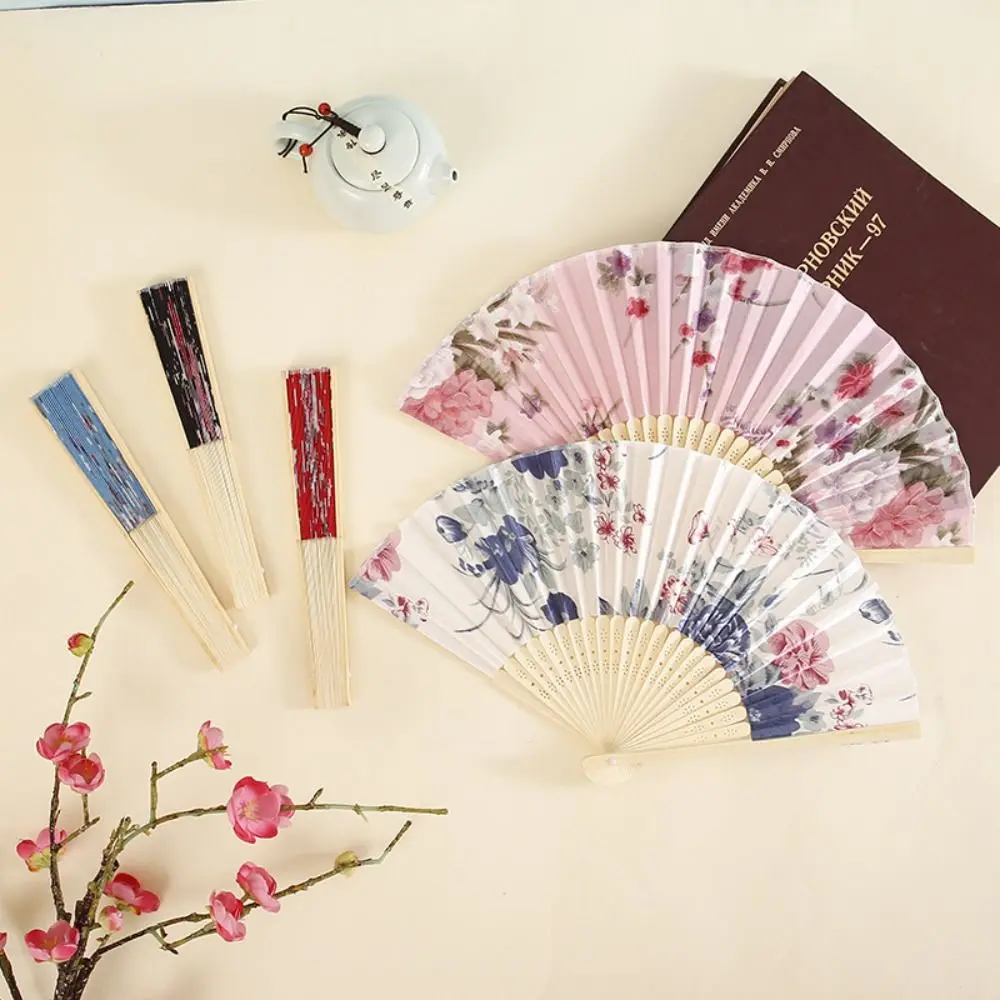 Fashion Chinese Style Antique Folding Fan Portable Classical Ancient Hand Fan Photography Props Classical Dance Fan