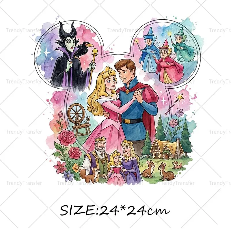 Prinses Prins Moue hoofd strijkdecals voor kleding, hittepers stickers, DIY strijk-op stickers voor T-shirts