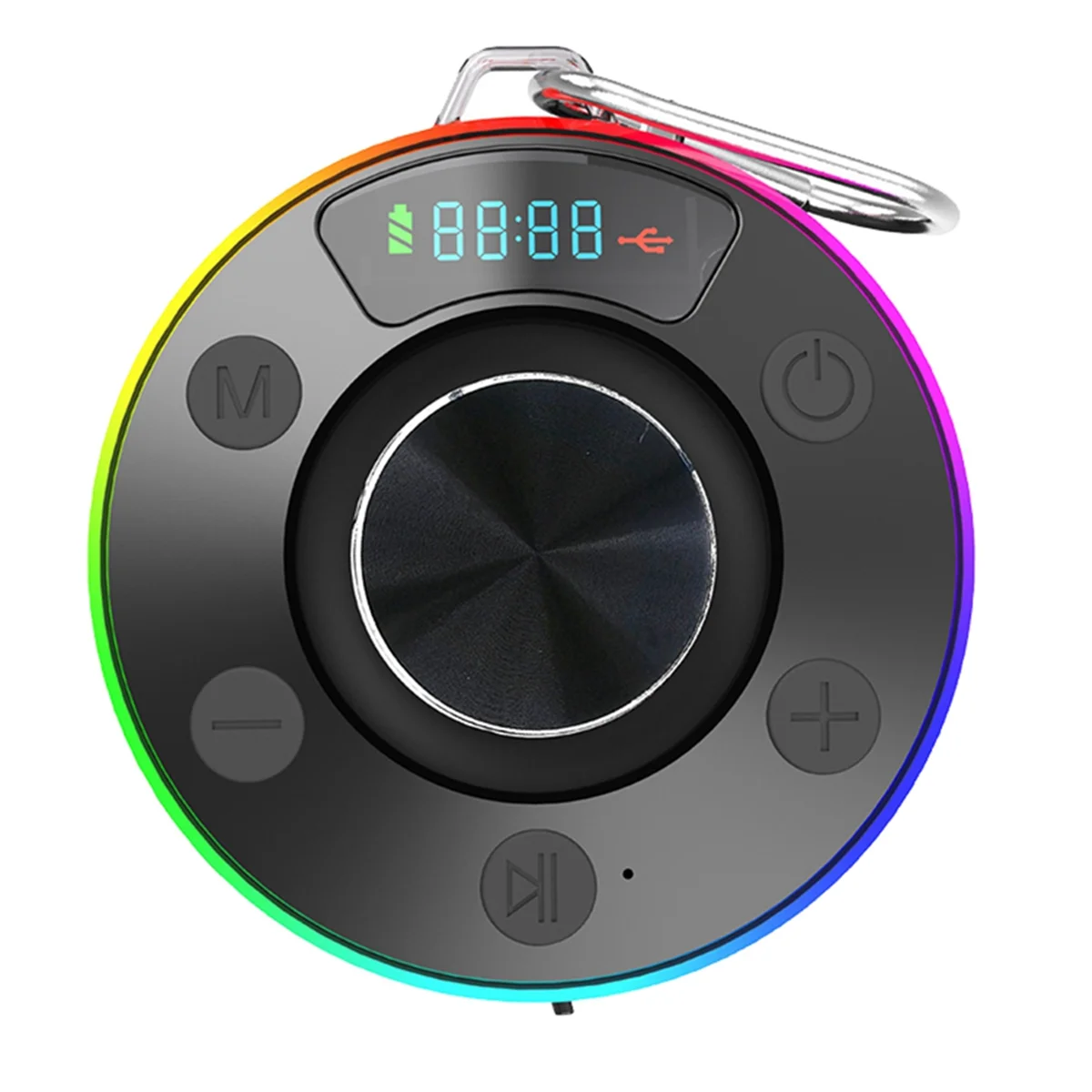 

ABAB Bluetooth-динамик для душа, водонепроницаемый, мини-динамик для душа Bluetooth на присоске, беспроводное радио для душа с RGB-подсветкой