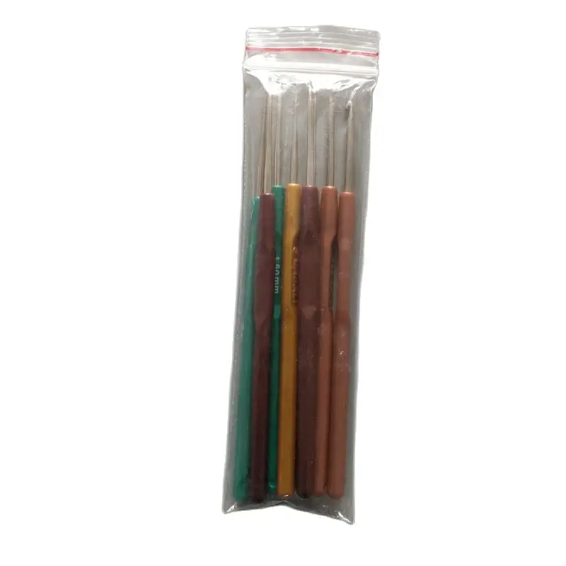 8 pezzi ferri da maglia uncinetti strumento plastica 0,65/0,8/1,0/1,25/1,5/1,75/1,9/2,5 mm kit aghi per cucire maglione