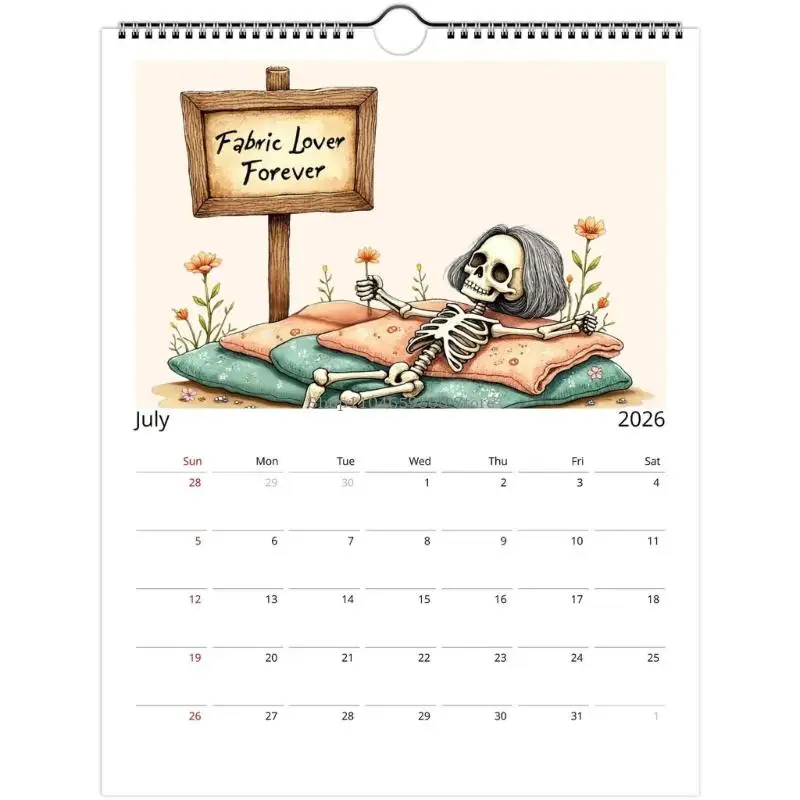 

Настенный дизайн на 2026 год, художественный календарь, устойчивый к разрыву, ясный календарь с датами