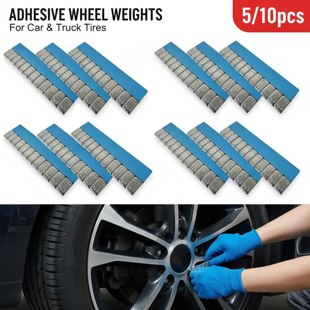 Car Wheel Balance Block 5x12 Surface Galvanized Tire Dynamic Weighted Iron Block Adhesive Model for Vehicle Maintenance