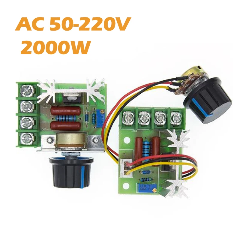 AC 110V 220V 2000W SCR Voltage Regulator Module Dimmer Motor Speed Controller Thermostat Electronic