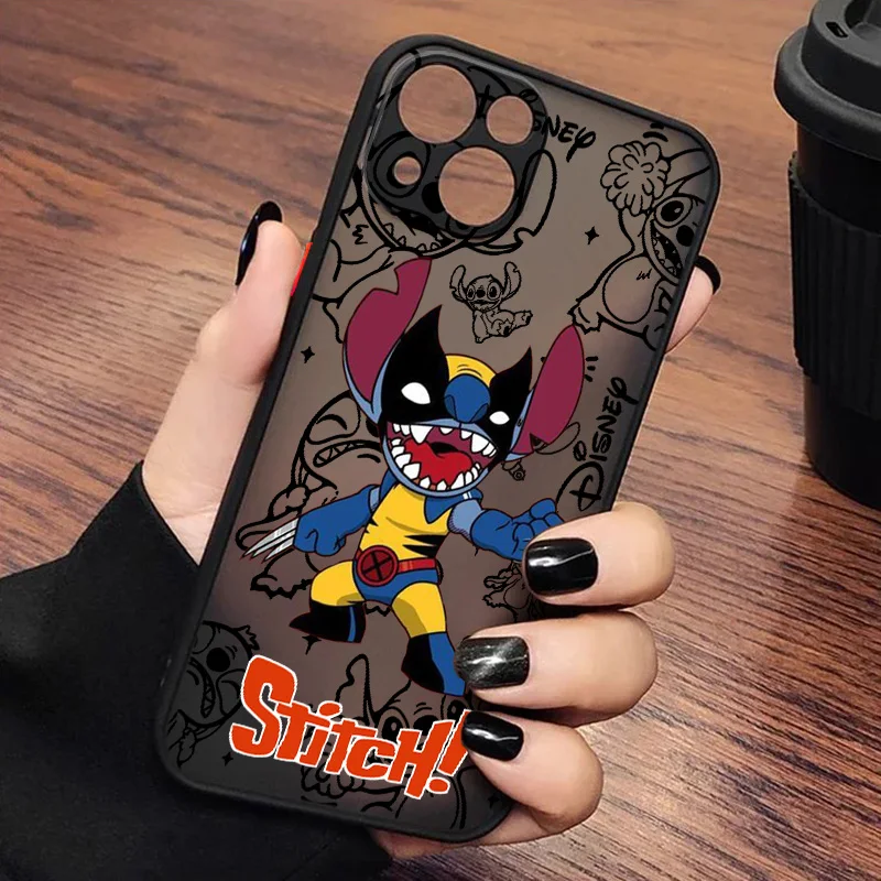 Stitch Cosplay Spider Man Wolverine Phone Case For Samsung A01 02 03 04 05 10 11 12 13 14 20 21 22 S E Core Frosted Translucent