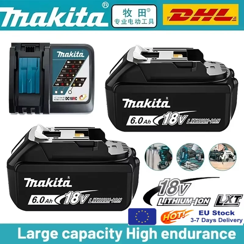 100% الأصلي ماكيتا 18 فولت 6.0Ah بطارية قابلة للشحن ، لماكيتا BL1830 BL1830B BL1840 BL1840B BL1850 BL1850B أدوات كهربائية البطارية