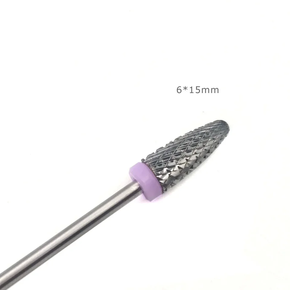 HYTOOS Cone Carbide Nail Drill Bits 3/32 Rotary Nail Burrs Milling Cutters for Manicure Drill Accessories Tools