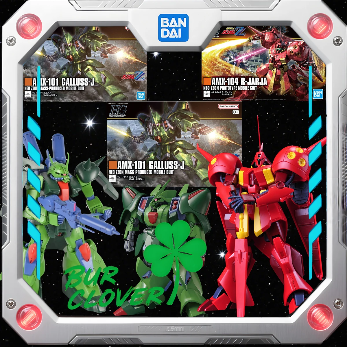 

In Stock BANDAI GUNDAM HGUC AMX-101 GALLUSS-J NEO ZEON MASS-PRODUGED MOBILE SUIT AMX-104 R-JARJA AMX-011S High Quality Toys