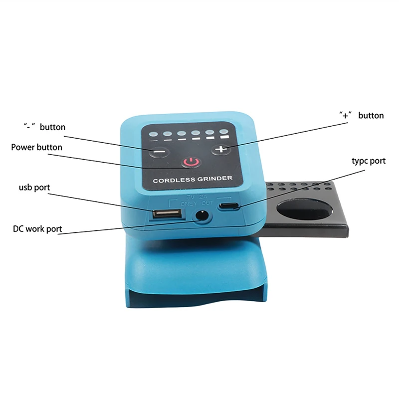 80W Electric Grinder 20V Mini Electric Grinder 18000r/min Home For 18V-21V Makita Lithium Battery Reverse Steples Speed Adjust