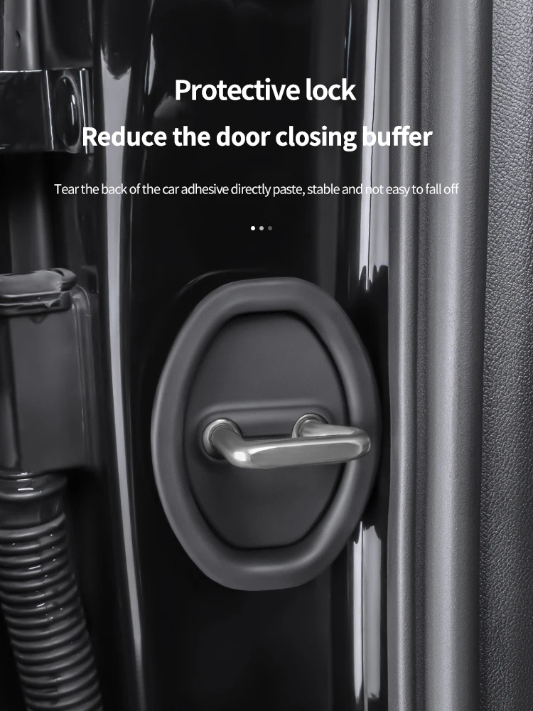 Interior Stickers car door lock buckle protection cover For Porsche Boxster Panamera Macan Cayenne 911 718 971 911 970 981 door - Image 4