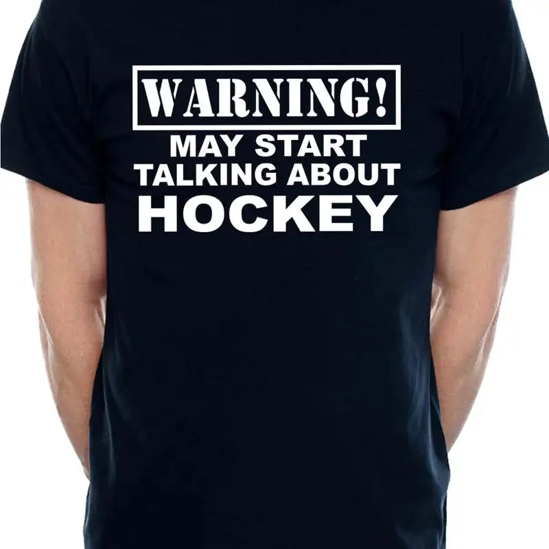 تحذير قد يتحدث عن تي شيرت رجالي مضحك لرياضة الهوكي مقاس S-5XXL