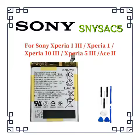 Original Battery SNYSAC5 For Sony Xperia 1iii / Xperia 1 / X10iii / Xperia 10 iii / Xperia 5 III / Ace II Battery +Free Tools