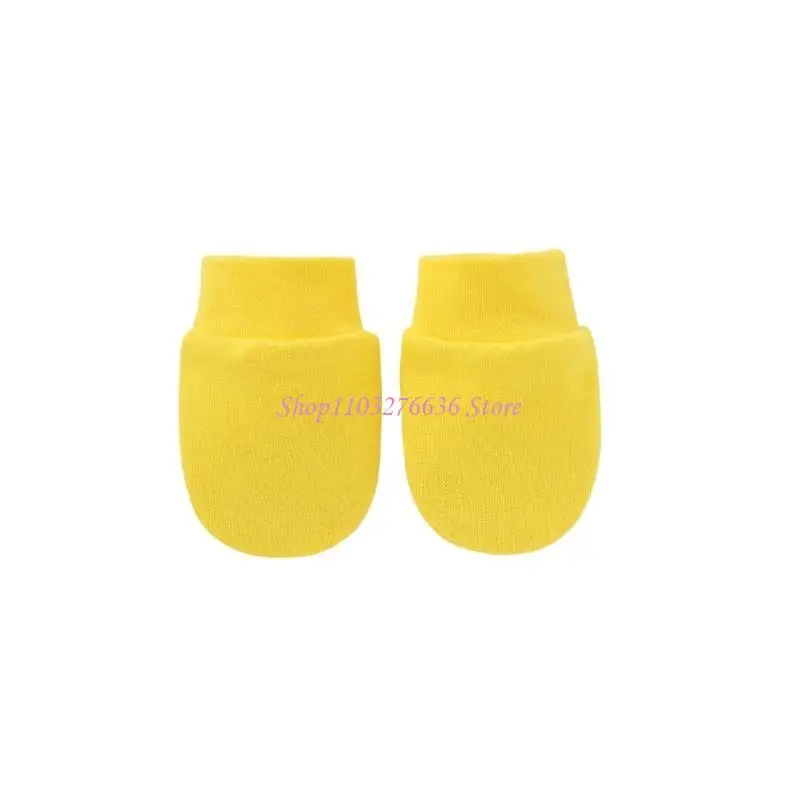 R6FD Baby Anti-Kratz-Handschuhe aus weicher Baumwolle, Handsocken für Neugeborene zum Schutz der Hände – Detail 10