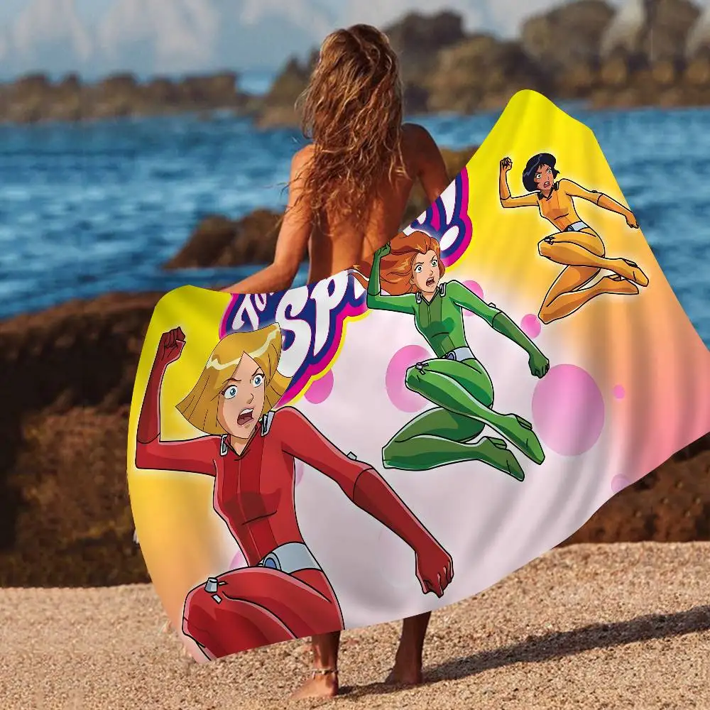 Cartoon T-Totally S-Spies Bath Towel Microfiber Soft Water Absorbing Breathable For Girl Kids Decorative Cartoon Beach Towel