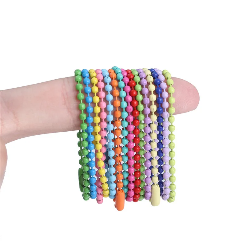 20-200 Stück/Los 10/12cm Bunte Kugelketten für DIY Schlüsselanhänger, Hundemarken, Etiketten, Schmuckherstellung, Zubehör – Detail 6
