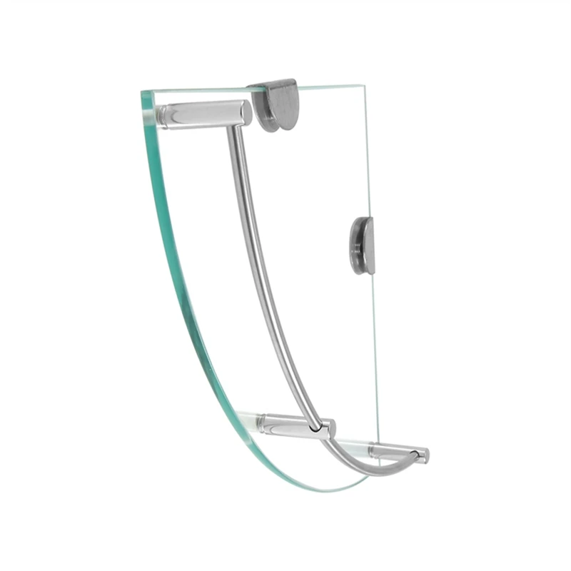 Bathroom Shelves, Bathroom Glass Corner Shelf Triangle Wall Mounted ,Tempered Glass Shelf for Storing Shower Gel/Soap-A50M