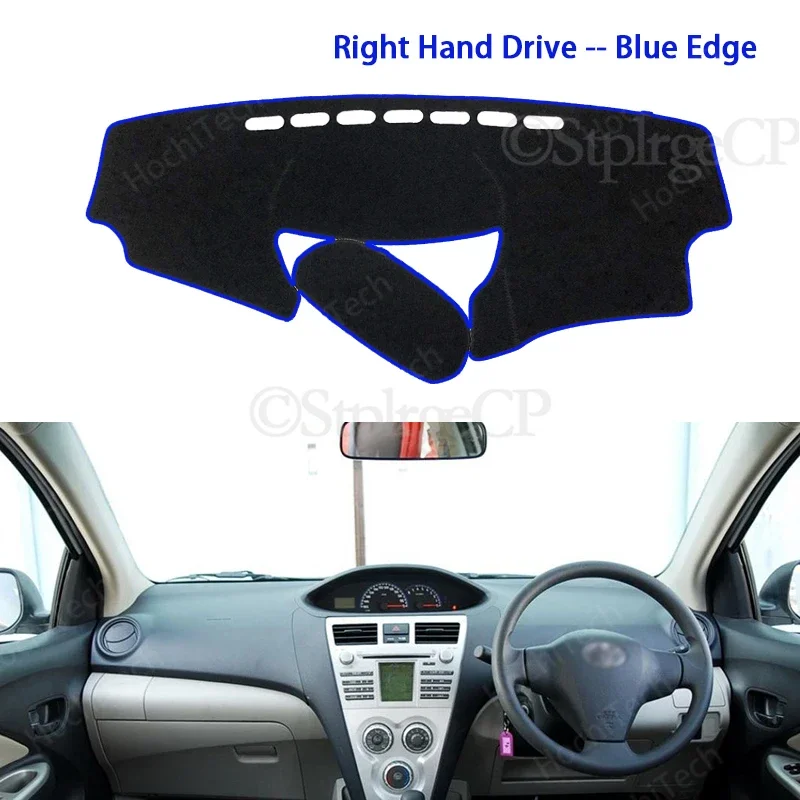 Right Hand Drive High Polyester Fiber Anti-UV Car Dashboard Cover Mat for Toyota Vios Yaris Belta Soluna XP90 2008~2013 Cover